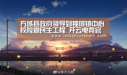 方城县政府领导到独树镇中心校检查民生工程_开云电竞官网